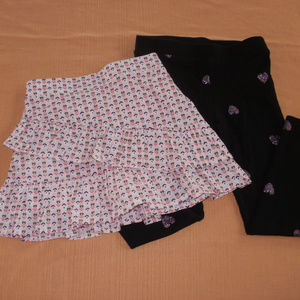 Carter's Kid Skort and H&M Leggings